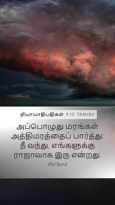நியாயாதிபதிகள் 9:10 TAMIRV Mobile Phone Wallpaper - அப்பொழுது மரங்கள் - Mobile Bible Verse Wallpaper