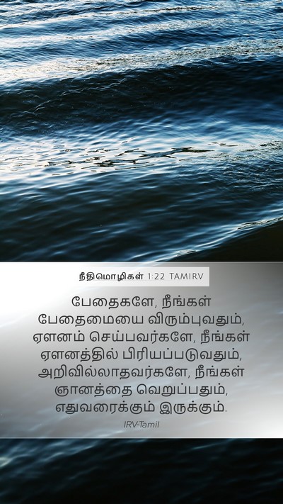 நீதிமொழிகள் 1:22 TAMIRV Bible Verse Image