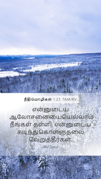 நீதிமொழிகள் 1:25 TAMIRV Bible Verse Image