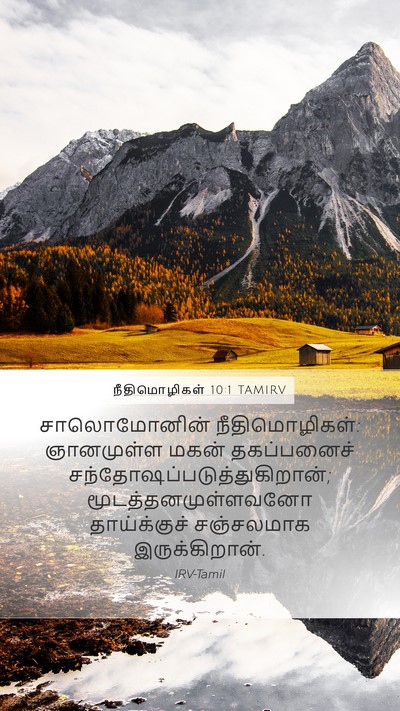 நீதிமொழிகள் 10:1 TAMIRV Bible Verse Image