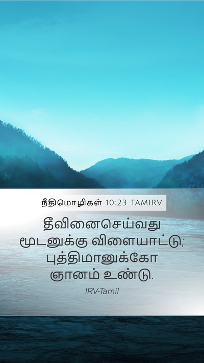 நீதிமொழிகள் 10:23 TAMIRV Bible Verse Image