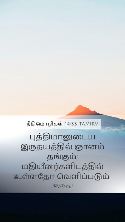 நீதிமொழிகள் 14:33 TAMIRV Bible Verse Image
