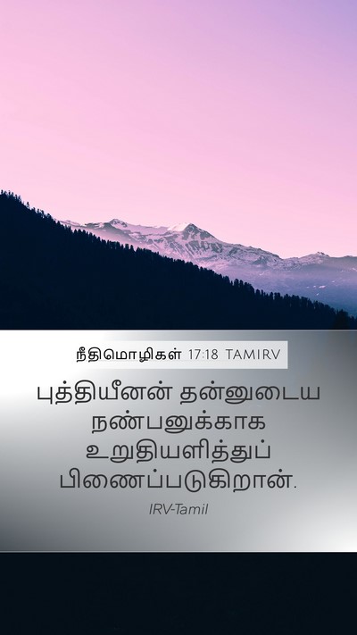 நீதிமொழிகள் 17:18 TAMIRV Bible Verse Image