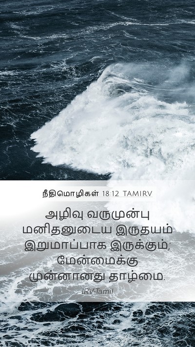 நீதிமொழிகள் 18:12 TAMIRV Bible Verse Image
