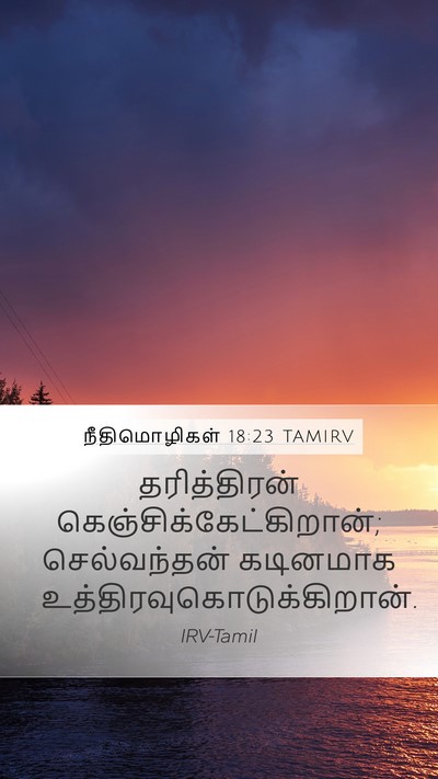 நீதிமொழிகள் 18:23 TAMIRV Bible Verse Image