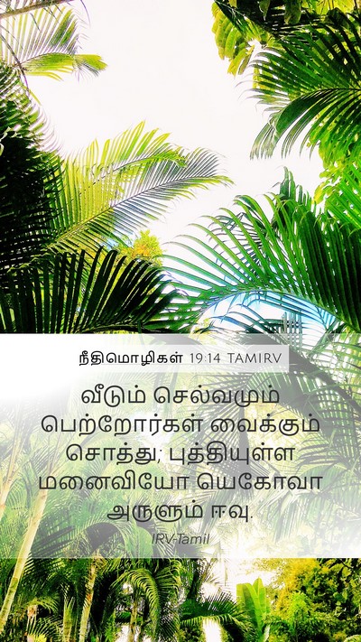 நீதிமொழிகள் 19:14 TAMIRV Bible Verse Image