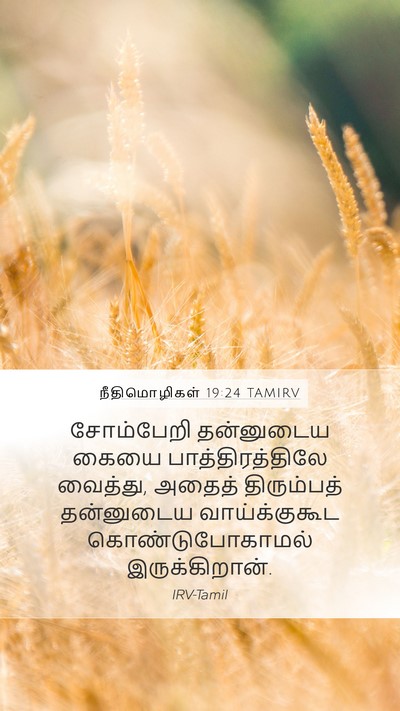 நீதிமொழிகள் 19:24 TAMIRV Bible Verse Image