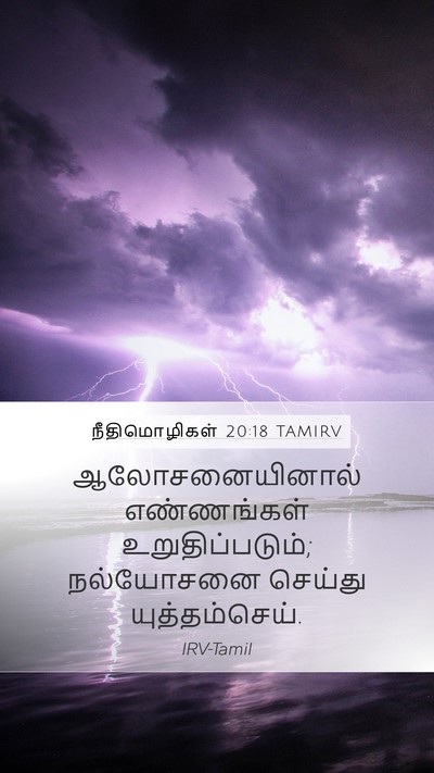 நீதிமொழிகள் 20:18 TAMIRV Bible Verse Image