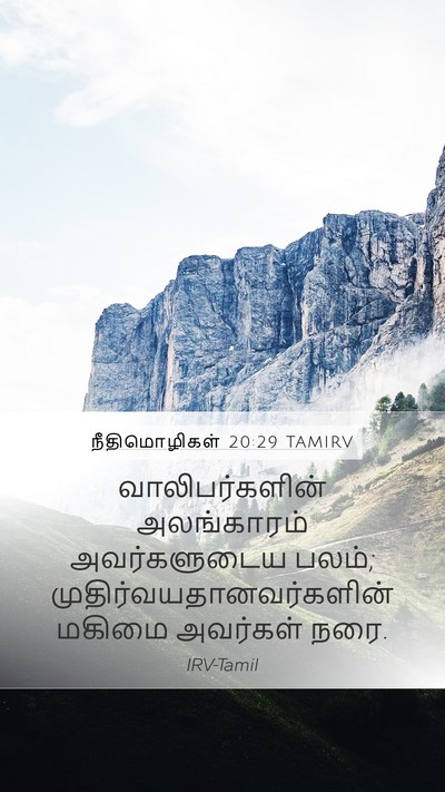நீதிமொழிகள் 20:29 TAMIRV Bible Verse Image