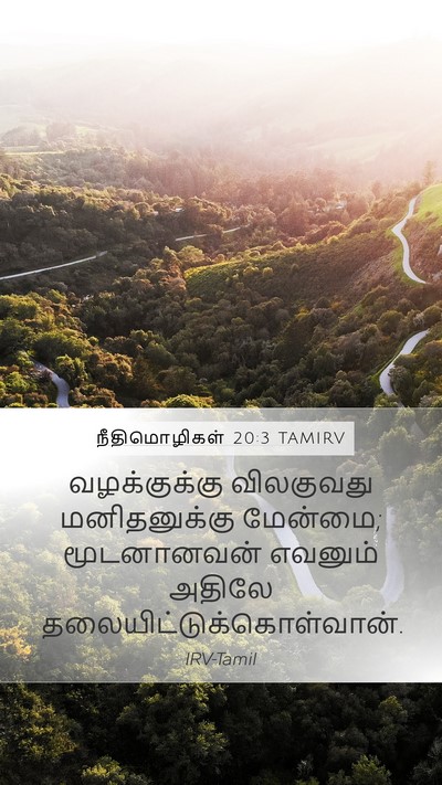 நீதிமொழிகள் 20:3 TAMIRV Bible Verse Image