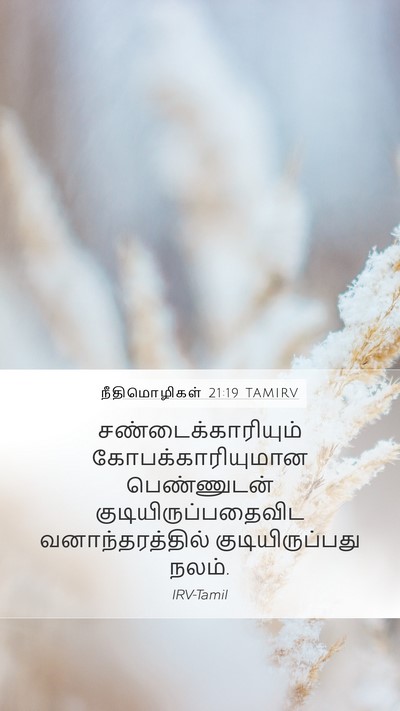 நீதிமொழிகள் 21:19 TAMIRV Bible Verse Image