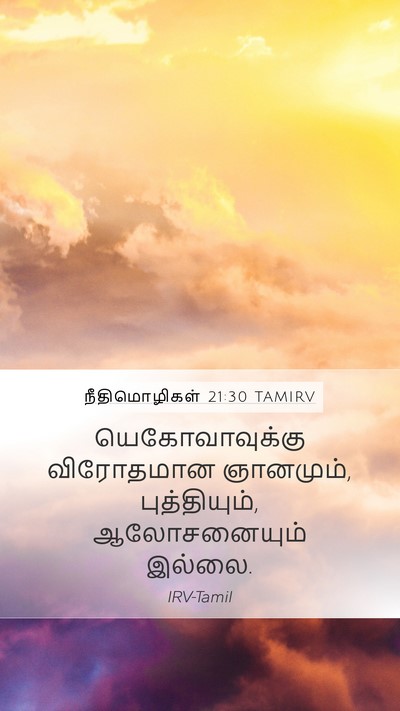 நீதிமொழிகள் 21:30 TAMIRV Bible Verse Image