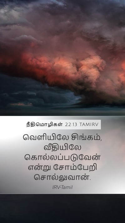 நீதிமொழிகள் 22:13 TAMIRV Bible Verse Image