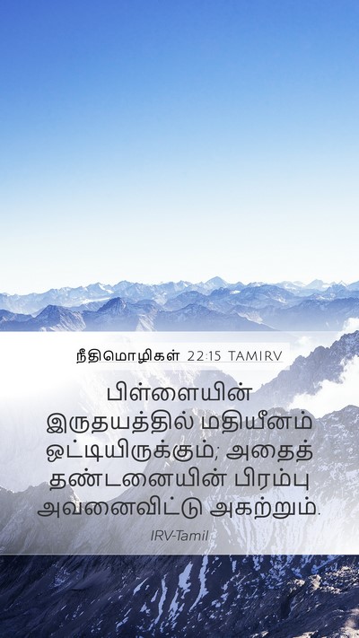 நீதிமொழிகள் 22:15 TAMIRV Bible Verse Image