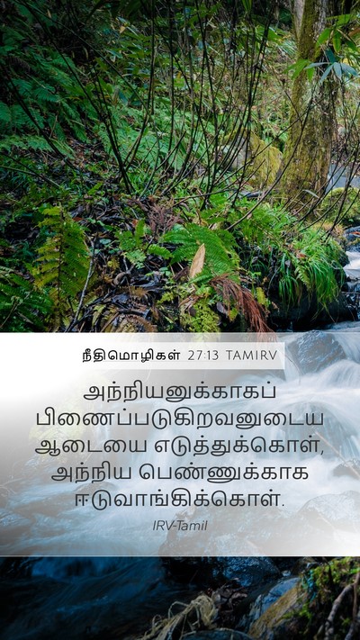 நீதிமொழிகள் 27:13 TAMIRV Bible Verse Image