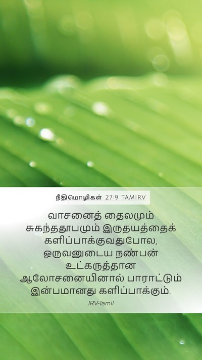 நீதிமொழிகள் 27:9 TAMIRV Bible Verse Image