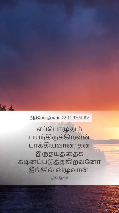 நீதிமொழிகள் 28:14 TAMIRV Bible Verse Image