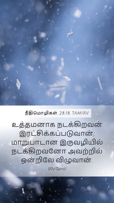 நீதிமொழிகள் 28:18 TAMIRV Bible Verse Image