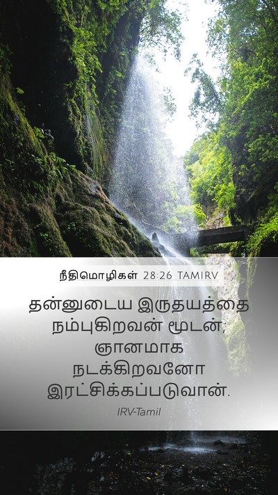 நீதிமொழிகள் 28:26 TAMIRV Bible Verse Image