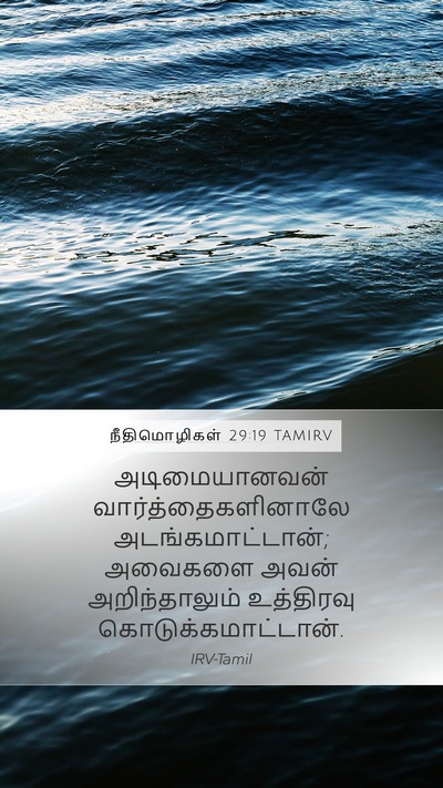 நீதிமொழிகள் 29:19 TAMIRV Bible Verse Image