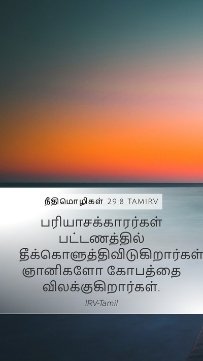 நீதிமொழிகள் 29:8 TAMIRV Bible Verse Image