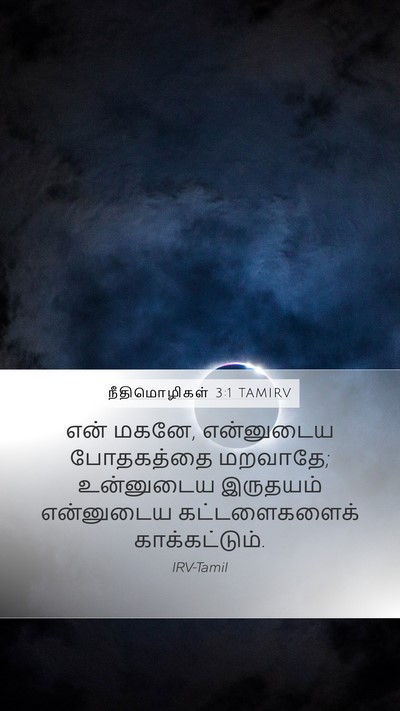 நீதிமொழிகள் 3:1 TAMIRV Bible Verse Image
