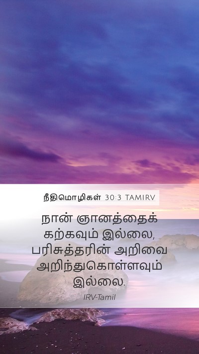 நீதிமொழிகள் 30:3 TAMIRV Bible Verse Image