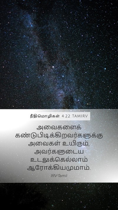 நீதிமொழிகள் 4:22 TAMIRV Bible Verse Image