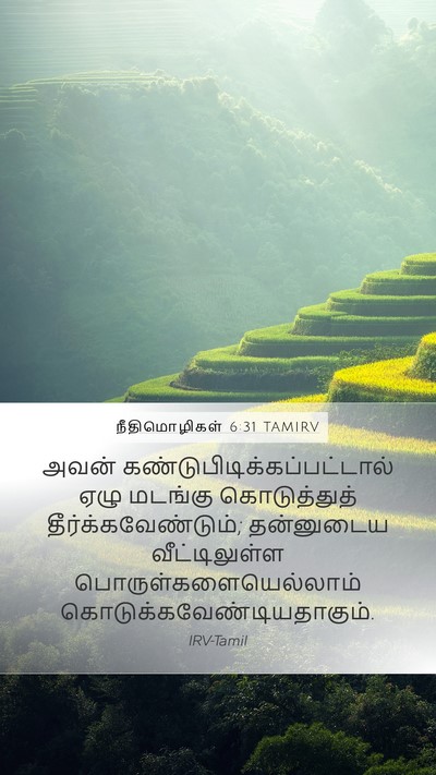 நீதிமொழிகள் 6:31 TAMIRV Bible Verse Image