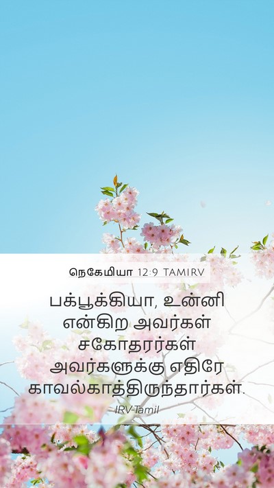 நெகேமியா 12:9 TAMIRV Mobile Phone Wallpaper - பக்பூக்கியா, - Mobile Bible Verse Wallpaper