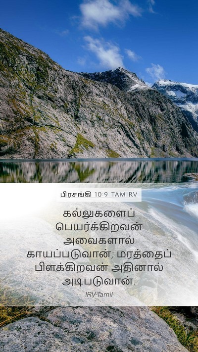 பிரசங்கி 10:9 TAMIRV Mobile Phone Wallpaper - கல்லுகளைப் - Mobile Bible Verse Wallpaper
