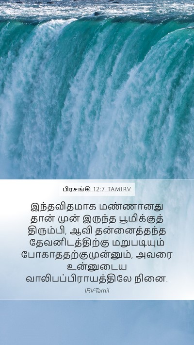 பிரசங்கி 12:7 TAMIRV Bible Verse Image