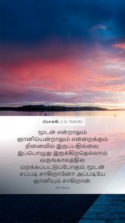 பிரசங்கி 2:16 TAMIRV Bible Verse Image