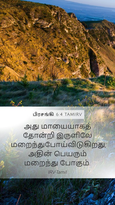 பிரசங்கி 6:4 TAMIRV Mobile Phone Wallpaper - அது மாயையாகத் - Mobile Bible Verse Wallpaper