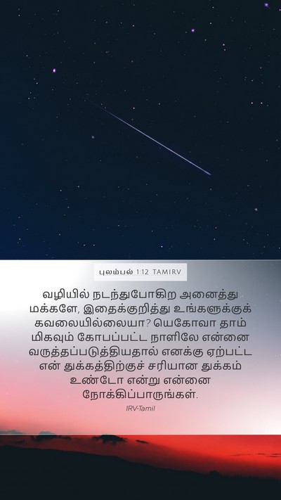 புலம்பல் 1:12 TAMIRV Bible Verse Image