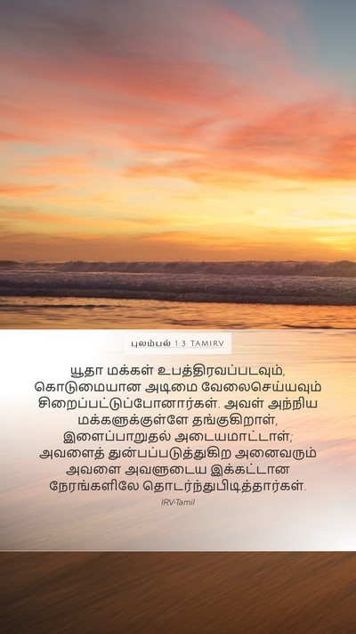 புலம்பல் 1:3 TAMIRV Bible Verse Image
