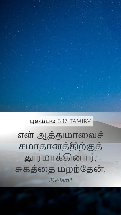 புலம்பல் 3:17 TAMIRV Mobile Phone Wallpaper - என் ஆத்துமாவைச் - Mobile Bible Verse Wallpaper