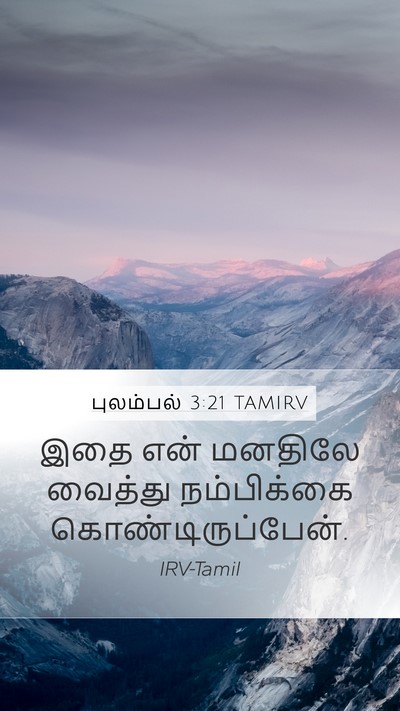 புலம்பல் 3:21 TAMIRV Bible Verse Image