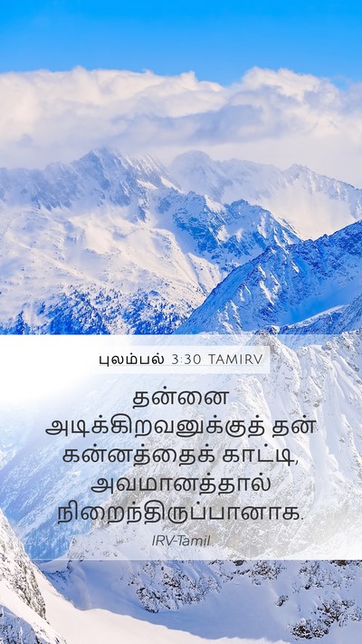 புலம்பல் 3:30 TAMIRV Bible Verse Image