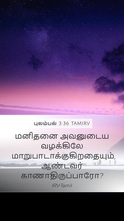 புலம்பல் 3:36 TAMIRV Mobile Phone Wallpaper - மனிதனை அவனுடைய - Mobile Bible Verse Wallpaper