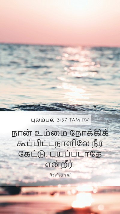 புலம்பல் 3:57 TAMIRV Mobile Phone Wallpaper - நான் உம்மை - Mobile Bible Verse Wallpaper