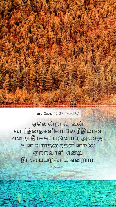 மத்தேயு 12:37 TAMIRV Bible Verse Image