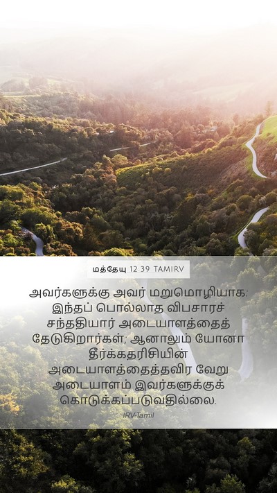 மத்தேயு 12:39 TAMIRV Bible Verse Image