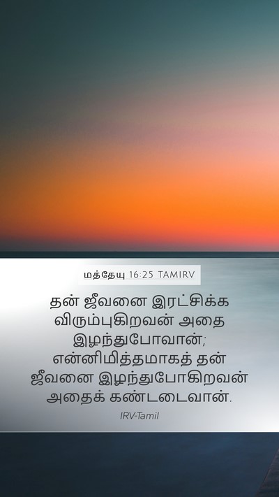 மத்தேயு 16:25 TAMIRV Bible Verse Image