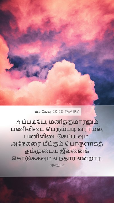 மத்தேயு 20:28 TAMIRV Bible Verse Image
