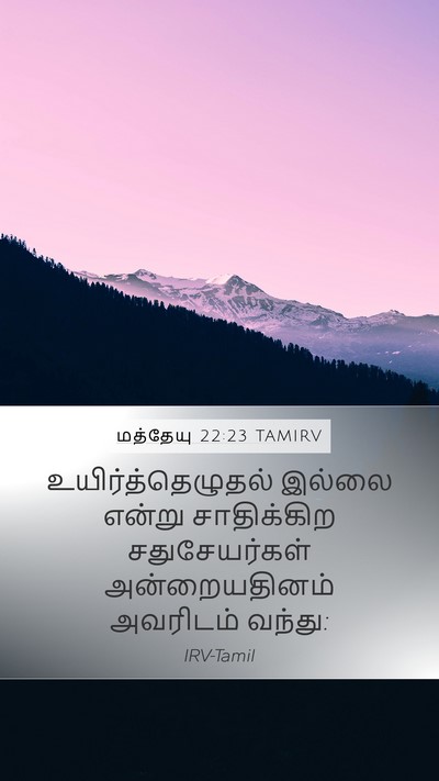 மத்தேயு 22:23 TAMIRV Bible Verse Image