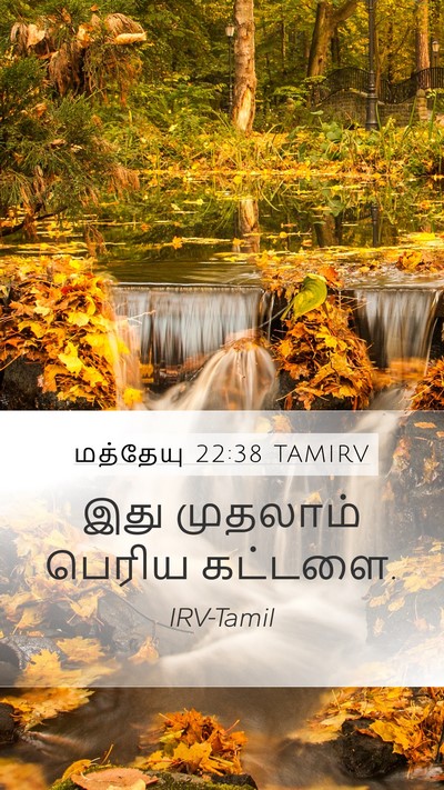 மத்தேயு 22:38 TAMIRV Mobile Phone Wallpaper - இது முதலாம் பெரிய - Mobile Bible Verse Wallpaper