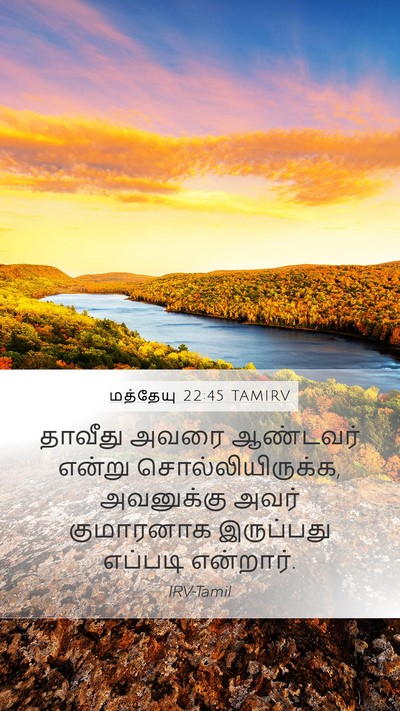 மத்தேயு 22:45 TAMIRV Mobile Phone Wallpaper - தாவீது அவரை - Mobile Bible Verse Wallpaper