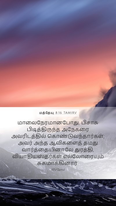 மத்தேயு 8:16 TAMIRV Bible Verse Image