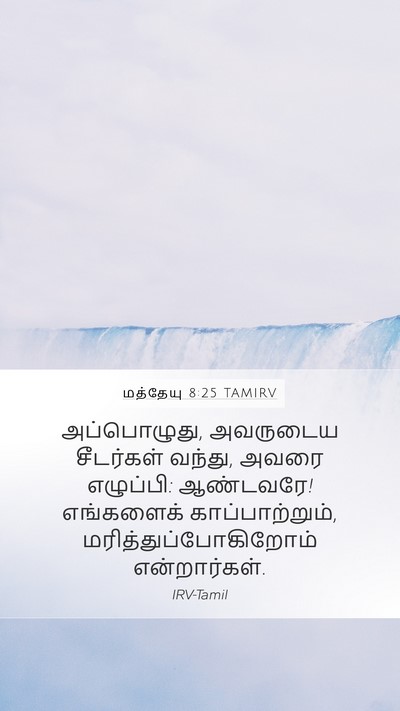 மத்தேயு 8:25 TAMIRV Mobile Phone Wallpaper - அப்பொழுது, - Mobile Bible Verse Wallpaper